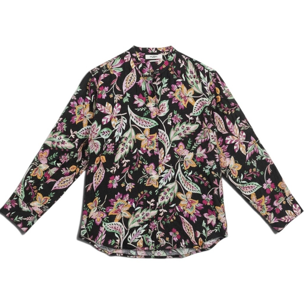 Isabel Marant Etoile Shirt Womens 34 Catchell Black Floral Paisley EUC